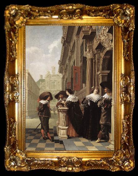 framed  DELEN, Dirck van Conversation outside a Castle gfh, ta009-2